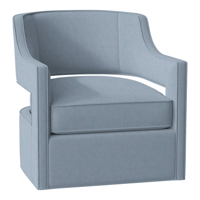 Phoebe 29.5" W Swivel Armchair, Perigold Banks Storm