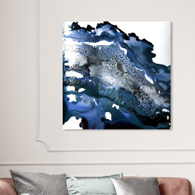 " Abstract Glitter Navy, Modern & Contemporary Blue " by Oliver Gal