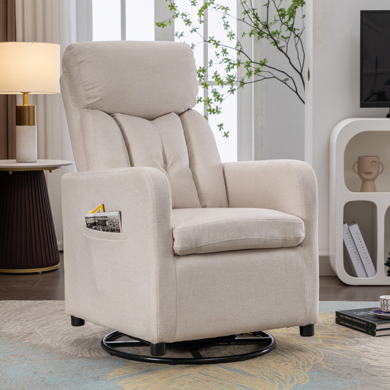 Fauteuil inclinable Markele, Mélange de lin beige