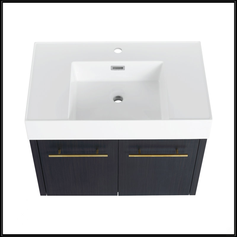 Meuble-lavabo mural 30 po avec lavabo, 30"