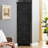 4-Shelf Tall Black Storage Cabinet For Functional - Living Room, Bedroom, Bathroom, Kitchen 72 Inches With 4 Shelves Optimizes Efficiency In Home High-1421867355