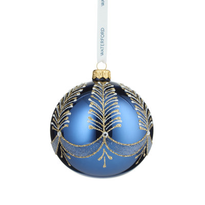 Waterford Holiday Heirlooms Blue Bauble Ornament