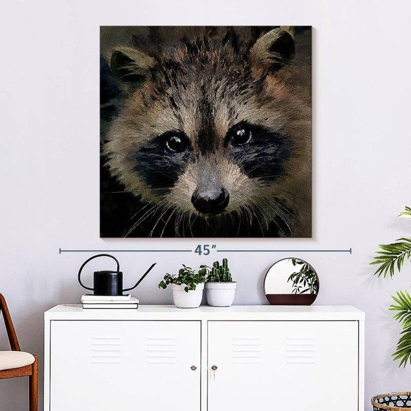 Brampt Racoon, 33" H x 33" W