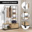 Galnares 110 cm W Hall Tree with Shoe Storage