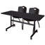 Table gigogne d'appoint Nevjana, 2 chaises empilables-32962089-32962093-32962099