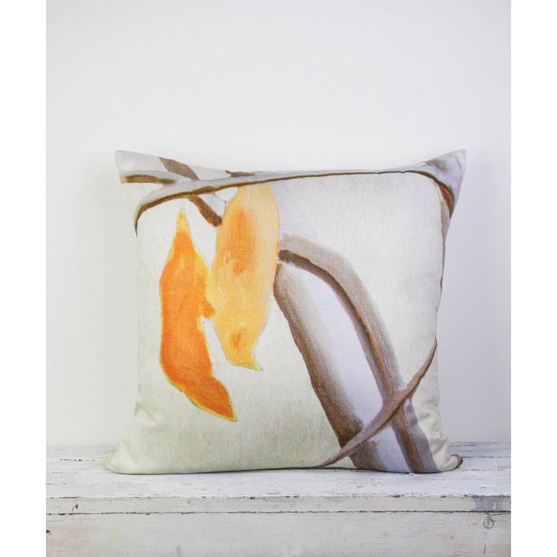 Floral Reversible Throw Pillow