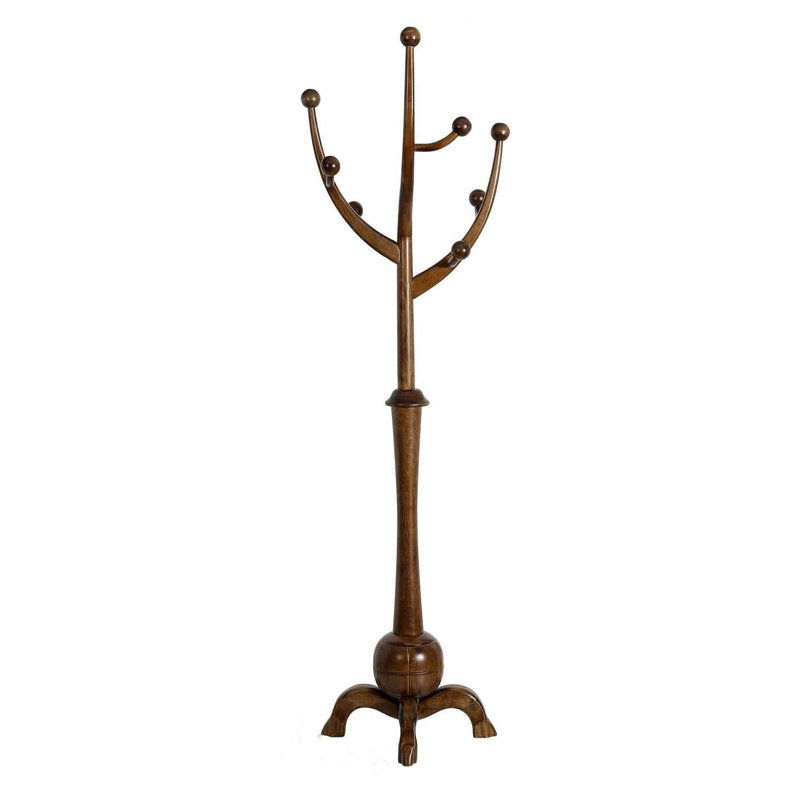 Freestanding 8 - Hook Coat Rack, Walnut Brown
