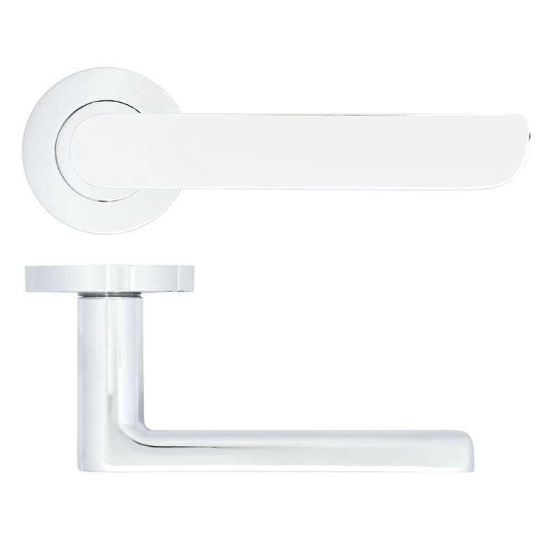 Single Dummy Door Handle, Polished Chrome