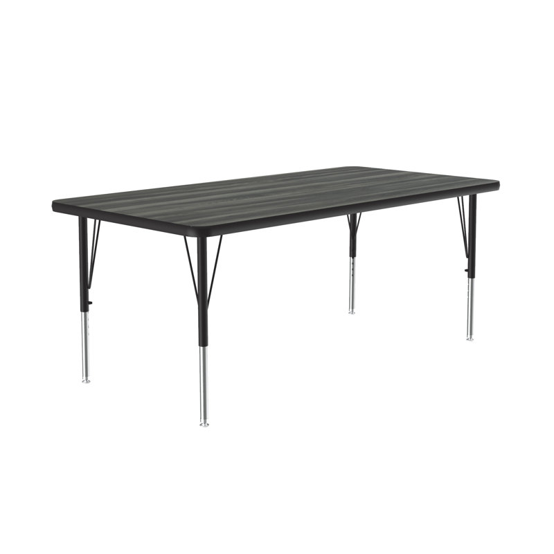 Table d'activité rectangulaire à hauteur ajustable, Bois flottant Nouvelle-Angleterre, H 29 po x L 60 po x l 30 po