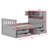 Twin Size Captain Platform Bed Frame With Shelves And Drawers