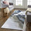 Tapis industriel abstrait bleu / gris / blanc-980427017