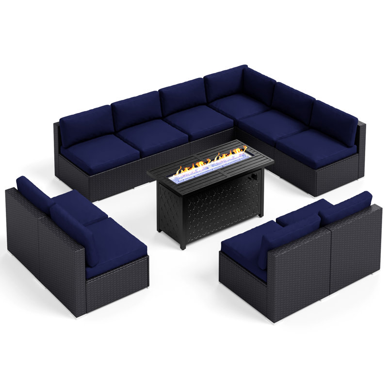 Ensemble de conversation pour patio avec foyer