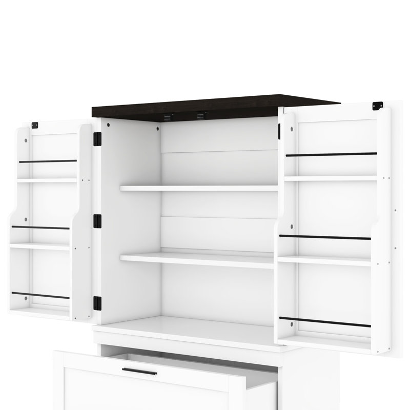 Armoire avec tiroirs et tablettes de rangement pour la chambre à coucher, le couloir, le salon - bureau avec tablettes en bois blanc, entrée