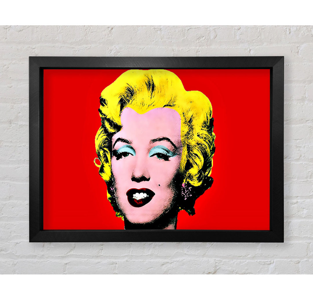 Marilyn Monroe Rot - Einzelner Bilderrahmen Kunstdrucke