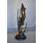 Valleystone Two dolphins with fish, table top bronze statue. -  Size: 8"L x 8"W x 22"H.