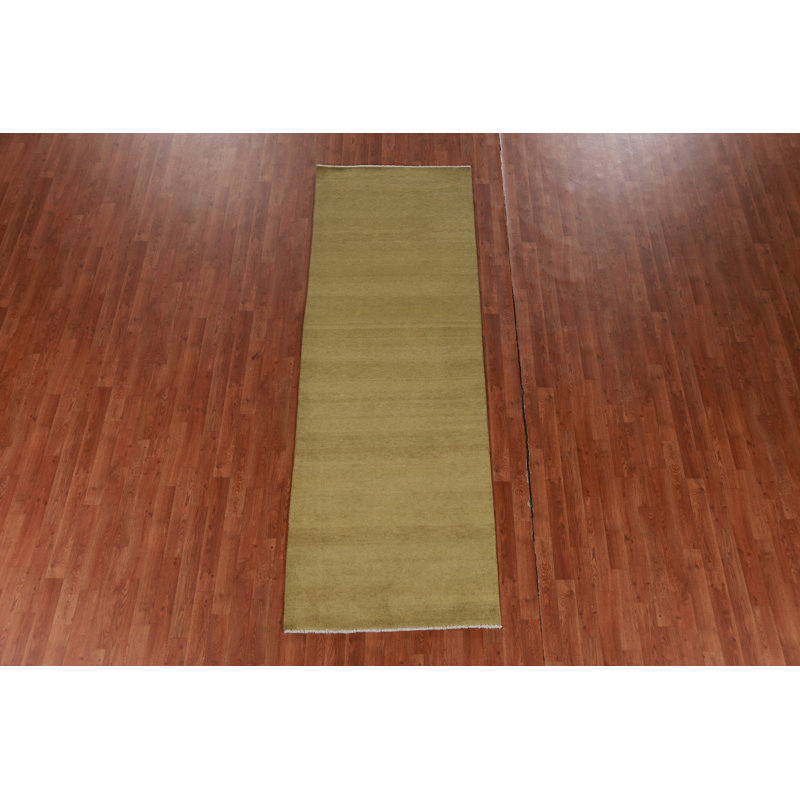 Tapis vert moderne Gabbeh 3 x 9