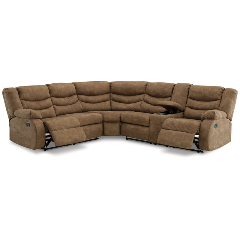 Canapé modulaire inclinable 2 pièces Partymate, Brun