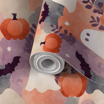 Peel and Stick Wallpaper Contact Paper Modern Minimal Halloween Self Adhesive and Removable 17.7in x 118in(45x300cm)