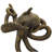 Holquin Polystone Octopus Decorative Black Sculpture with Long Tentacles and Suctions Detailing