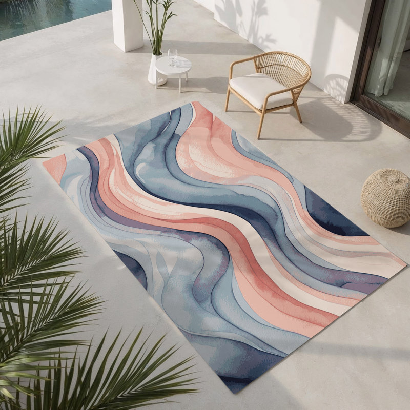 Tapis intérieur et extérieur Pastel Mirage, Rectangle 4pi x 6 pi