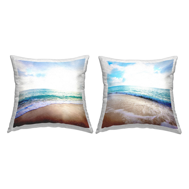 Coussin décoratif extérieur Waves Breaking Shoreline