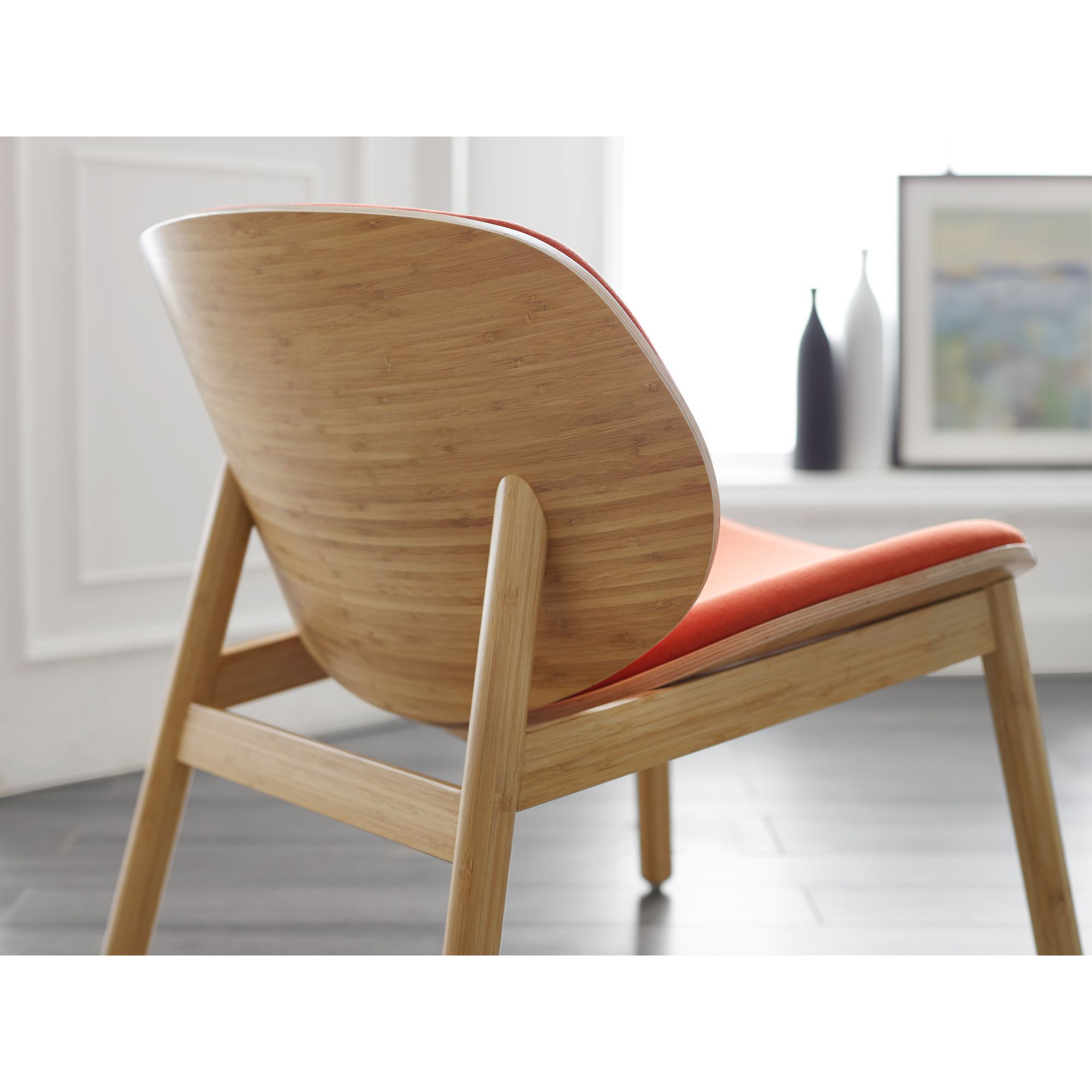 Wilfred Upholstered Accent Chair, Orange