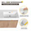 Ensemble de meuble-lavabo double 60 po, meuble-lavabo mural avec lavabo en résine, meuble-lavabo flottant avec 4 portes à fermeture en douceur