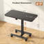 Table de bout pneumatique en forme de C à hauteur réglable avec rallonge pliable et roulettes verrouillables-126618691