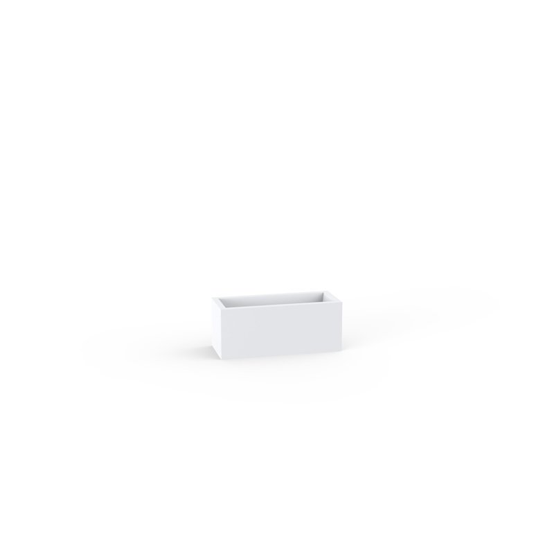 Boîte à fleurs en résine Jardinera, H 3 po x l 9,5 po x P 3 po, Blanc