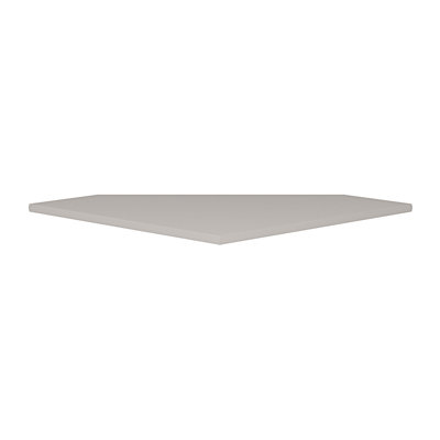 Additional desk attachment with 90° angle, corner add on for desk, office, engineered wood, beige, 72 cm W x 2.2 cm H x 72 cm D
