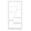 Multiple Geometric Rectangular Shelf White Bookcase, Open Compartments For Storing Trophies And , Modern Structure Vertical Organization In , Compact Size, Includes Feature, Made Of Laminate Potted