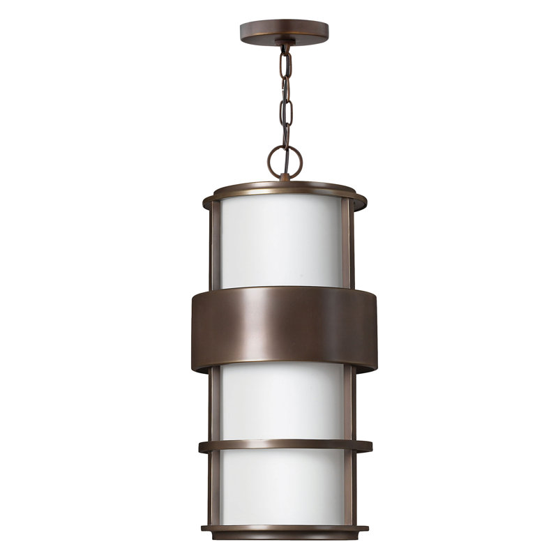 Saturn Bronze 1 -Bulb 21.3" H Mains only Outdoor Hanging Lantern, Bronze, Incandescent