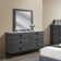 Meuble de chambre à coucher de style moderne avec commode 1 pièce seulement avec poignées à 6 tiroirs