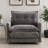 36.3" Chenille Rotatable Upholstered Sofa Chair With Side Pockets-905065913