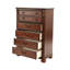 Commode de style chambre à coucher avec tiroirs en cerisier foncé 1 pièce