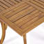 Table de salle à manger d'extérieur en bois d'acacia, carrée