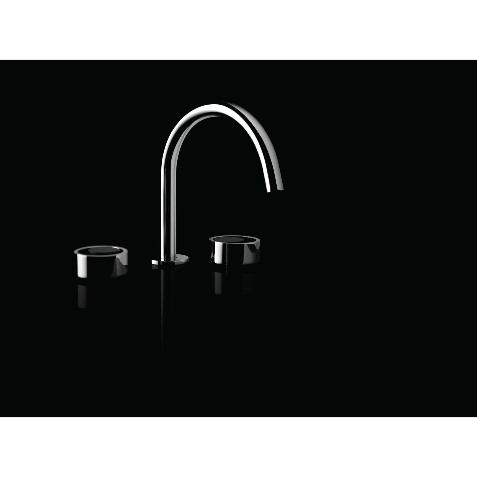 Eclissi Widespread Lavatory Faucet With C-Spout, Polished Chrome