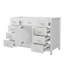 Meuble-lavabo blanc 47 po sans lavabo - Base de meuble-lavabo classique à fermeture douce avec 2 portes et 8 tiroirs pour le rangement de la salle de bain