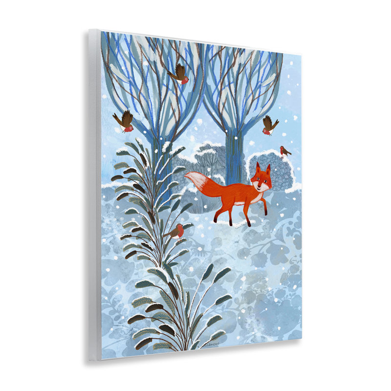 Plaque murale Festive Fox Winter Woodlands, design par Kay Widdowson