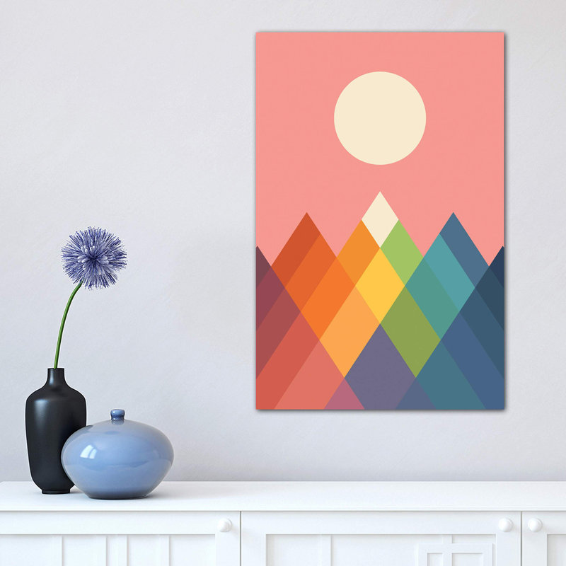 «Rainbow Peak» par Andy Westface - impression d'art graphique, Toile tendue, Pas de tapis, H 12 po x l 8 po x P 0,75 po