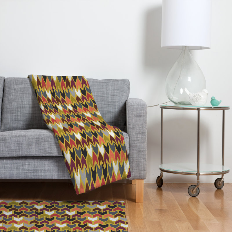 Sharon Turner Hand Woven Throw Blanket, 50" H x 60" W x 1.5" D