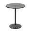 Table de bar d'extérieur, plateau rond sculpté de 35 po, aluminium bronze antique