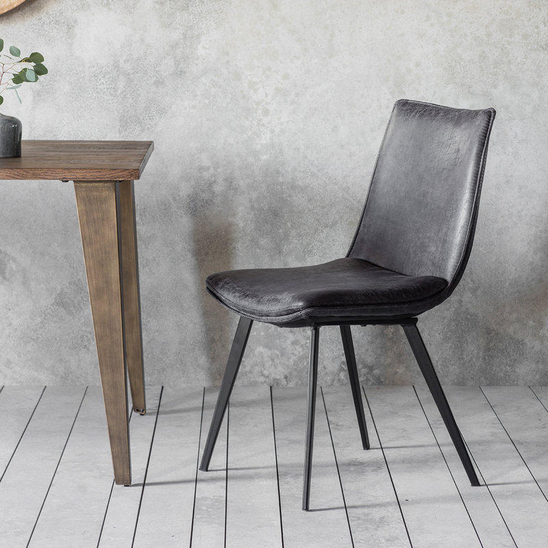 Catana 46cm H Upholstered Side Chair, Grey