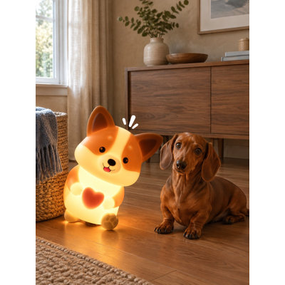 En forme d'adorable chiot, cette lampe pour enfants en silicone souple offre une variation d'intensité tactile, 3 niveaux de luminosité et une minuterie de 30 minutes pour une utilisation dans une chambre d'enfant ou une garderie, et peut être offerte aux femmes, aux garçons ou aux filles.