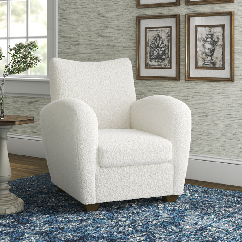 Chaise d'appoint Gloriette, naturel, Polyester blanc