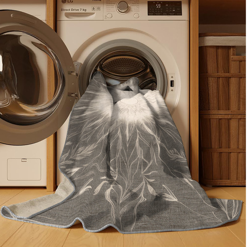 Tapis gris lavable à la machine