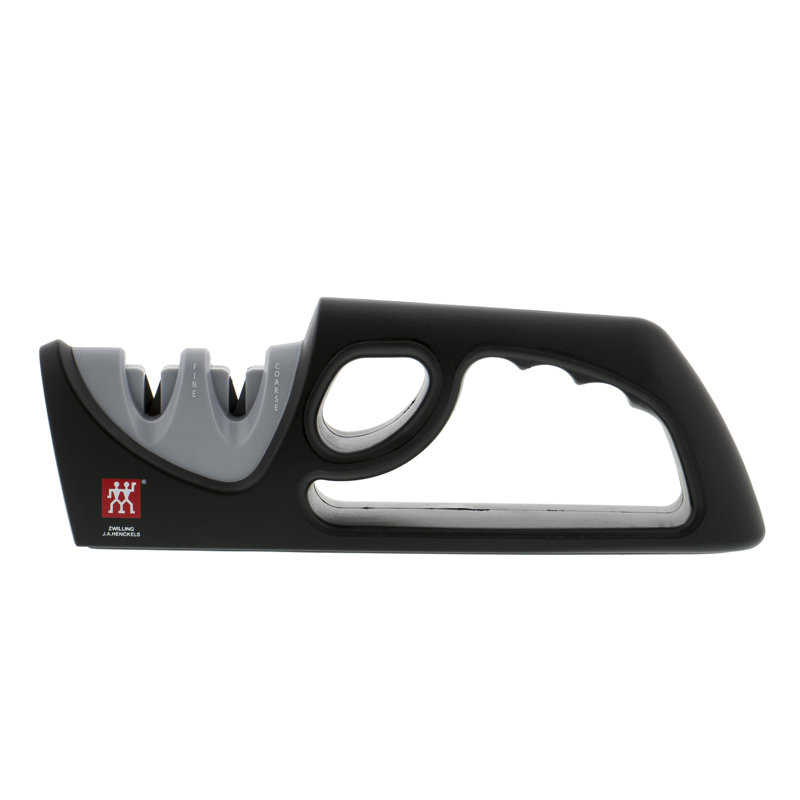 Zwilling JA Henckels 2 Stage Manual Knife Sharpener, Black/Gray