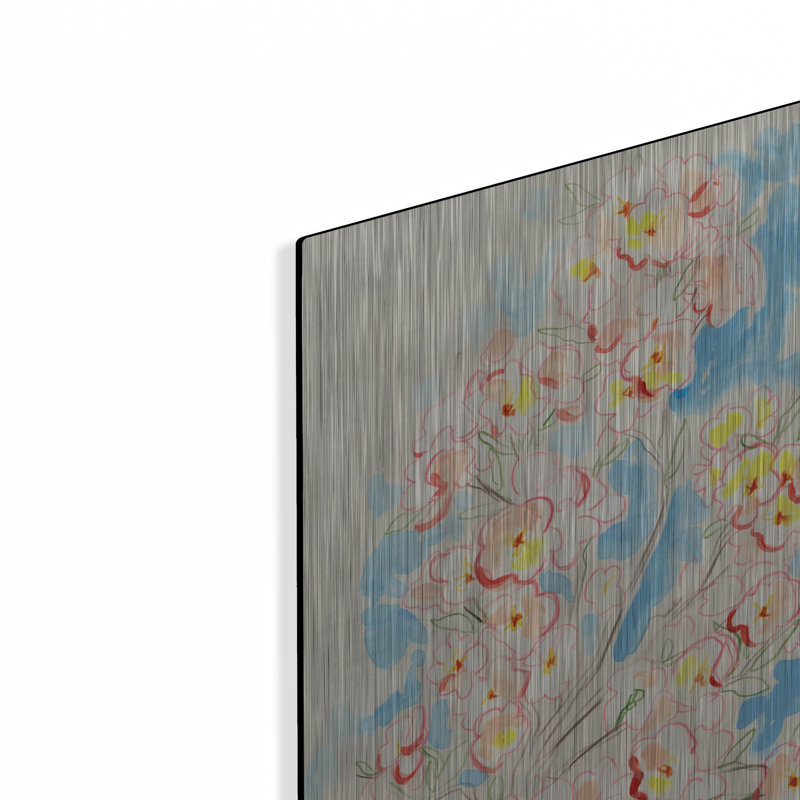  «Simple Branch Sketch 2» par June Erica Vess, art mural en métal, 12 po x 16 po, H 16 po x l 12 po
