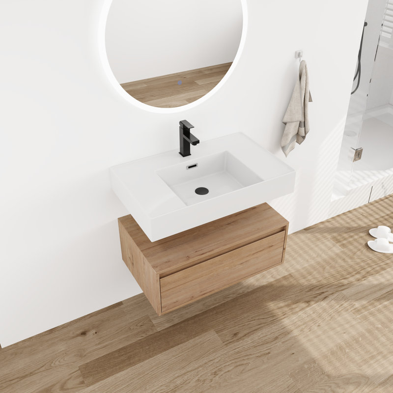 Meuble-lavabo simple 30 po avec plateau en résine