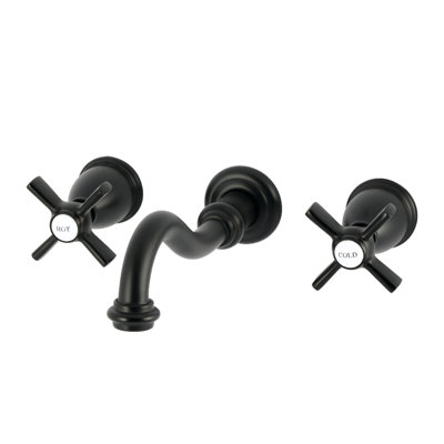 Kingston Brass Millennium Two-Handle 3-Hole Wall Mount Tub Faucet